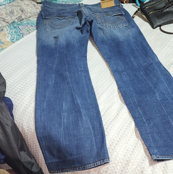 TRUE RELIGION EUC WOMEN'S SIZE 31 X 30 BILLY BLUE DENIM JEANS - Picture 8 of 11